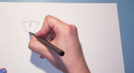Capturing the details of a flower line drawing with Skillshare teacher Nikki Clemons.