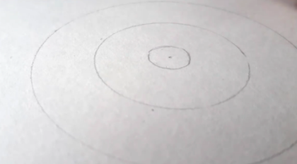 Your four circles will form the base for your sunflower drawing.