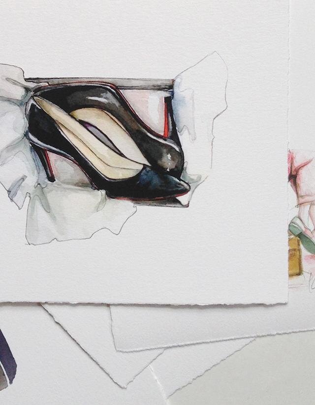 Watercolor Fashion Paintings by Katie Rodgers, Paper Fashion