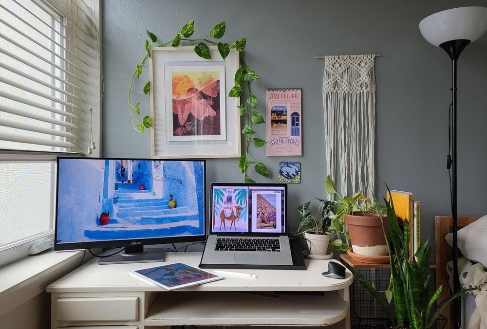 Take it from Skillshare student Daniel Berg-Johnsen: Chances are, you won’t have to buy a lot of new items to decorate your office.