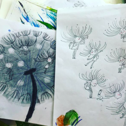 Dream Chen’s Instagram account gives a peek into her drawing notebook.