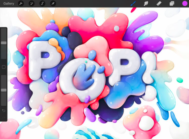 Procreate is great for artists on the go because it’s easily installed and accessible from mobile devices.
