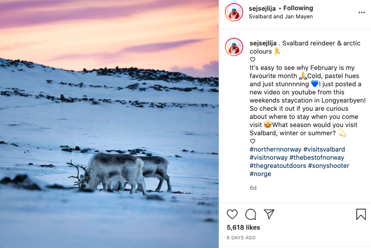 Image via Instagram Cecilia’s mix of captivating imagery, emojis, and questions helps her increase user engagement by appearing friendly and interested in her followers' lives.