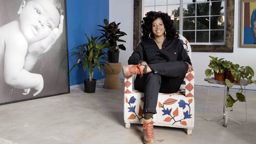 Kelis on the set of her new Skillshare cooking class.