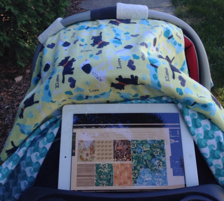 Esther’s view as she multi-tasks, taking a Bonnie Christine Skillshare class while on a walk in 2015 (image courtesy of the artist)