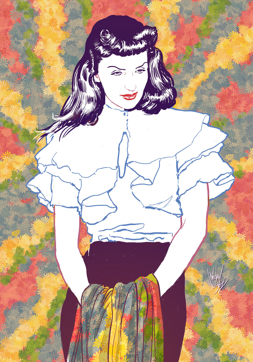 Portrait of Disney artist and animator Mary Blair , from Michael Netzer 's Portraits of the Creators Sketchbook.