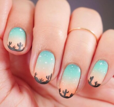 Image via Instagram This manicure will transport you to the desert’s starry summer skies.