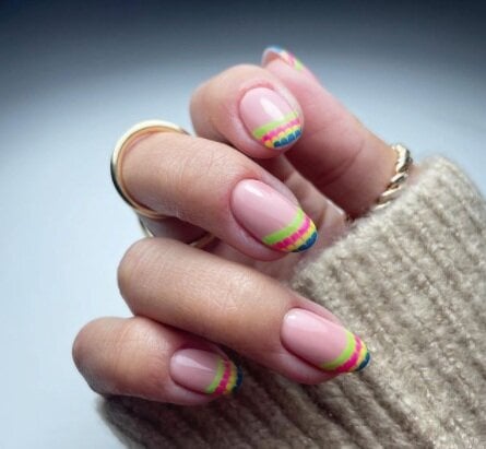 Image via  Instagram    No one ever said French manicures had to be boring! 