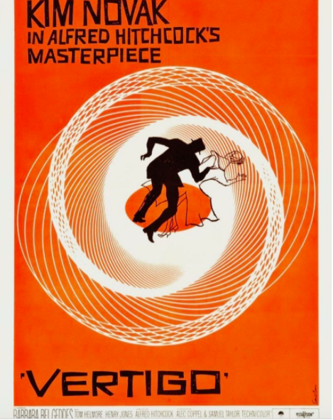 Saul Bass’s “Vertigo” movie poster used a bold orange background to draw the audience’s attention. | Retro Design Mega Guide by Skillshare