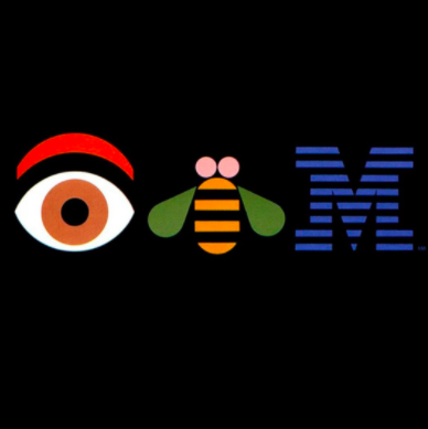This playful rendition of the IBM logo was created by the same artist who designed the company’s 1972 logo: Paul Rand. | Retro Design Mega Guide by Skillshare