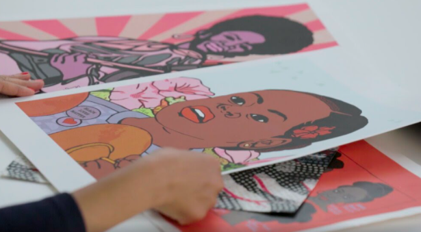 Weave history and art together to create a stylized portrait of a historical figure.