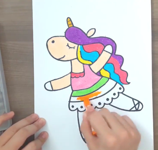 Feel free to be as creative as you like when coloring your cute unicorn!