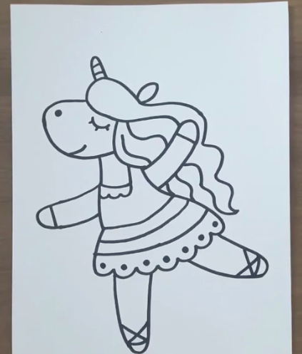 Your cute unicorn drawing is almost complete.