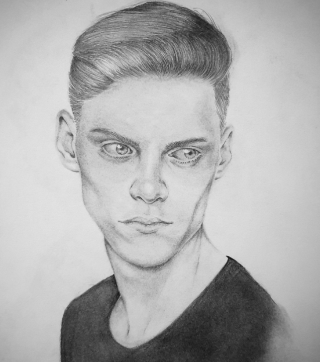 Image via Instagram Skillshare students learn to draw facial illustrations like this one and improve their drawing skills.