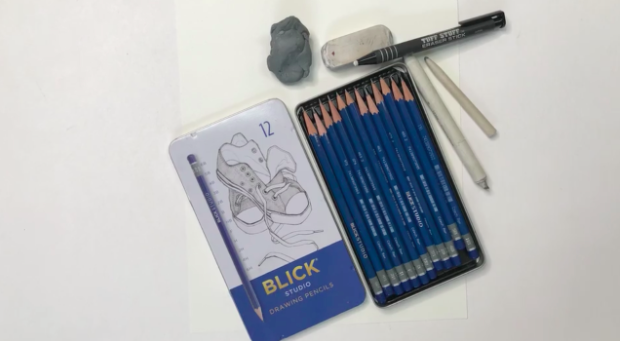 For pencil drawings, you will need drawing or graphite pencils, paper, and erasers. A pencil sharpener is also helpful to keep your tools in top condition. 