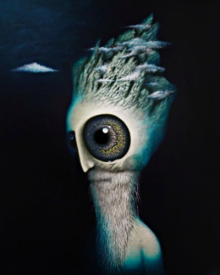 An example of solitude art: “The Philosopher” (oil on canvas, 100x81cm, 2017) © August Vilella