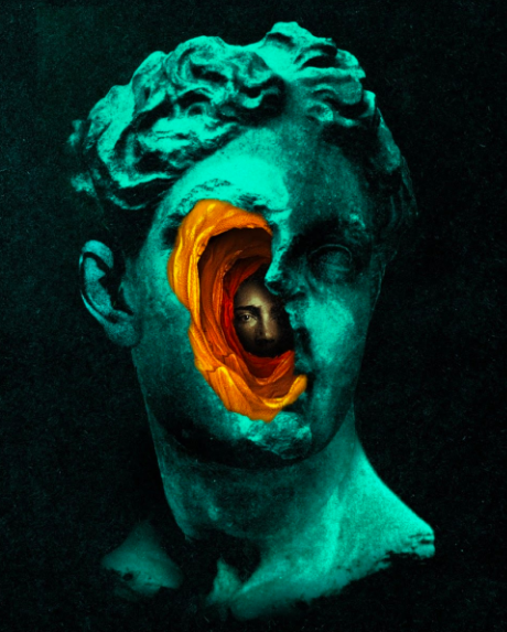 Another example of solitude art: “Antiquity V” (cut paper/collage, 2019) © Alex Eckman-Lawn