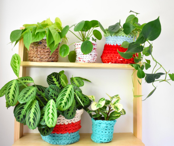 crochet plant pot holders