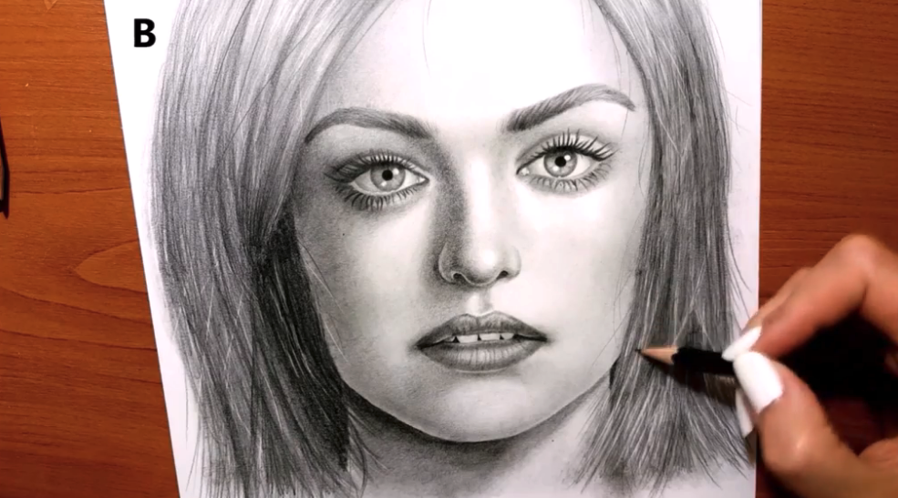 Pencil Sketch for beginners, How to draw a face - step by step