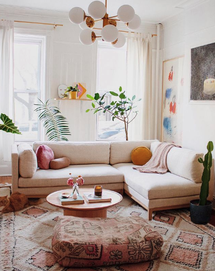 Scandinavian-Bohemian has become a popular eclectic style thanks to its bright minimalist tones.