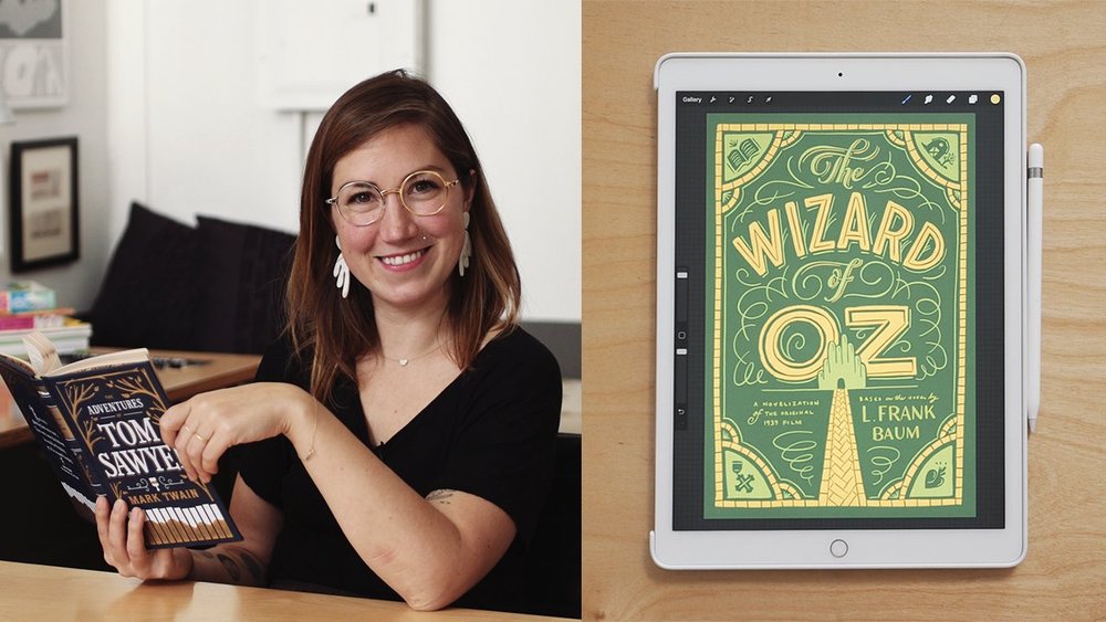 Image still from Jessica Hische’s Illustrated Lettering: Design a Book Cover with Jessica Hische