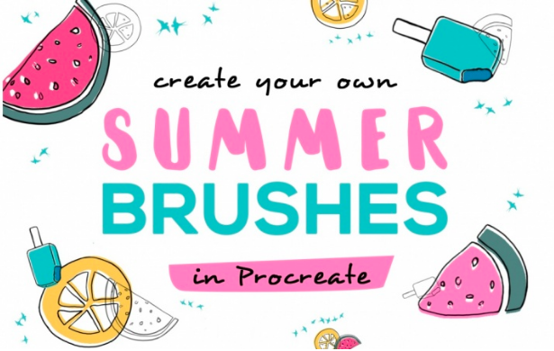 Make custom summery brushes in Procreate with  Lilli .