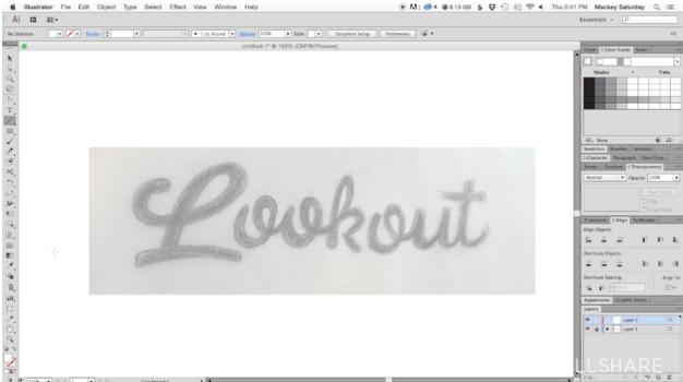 Take a photo, then upload to Illustrator.