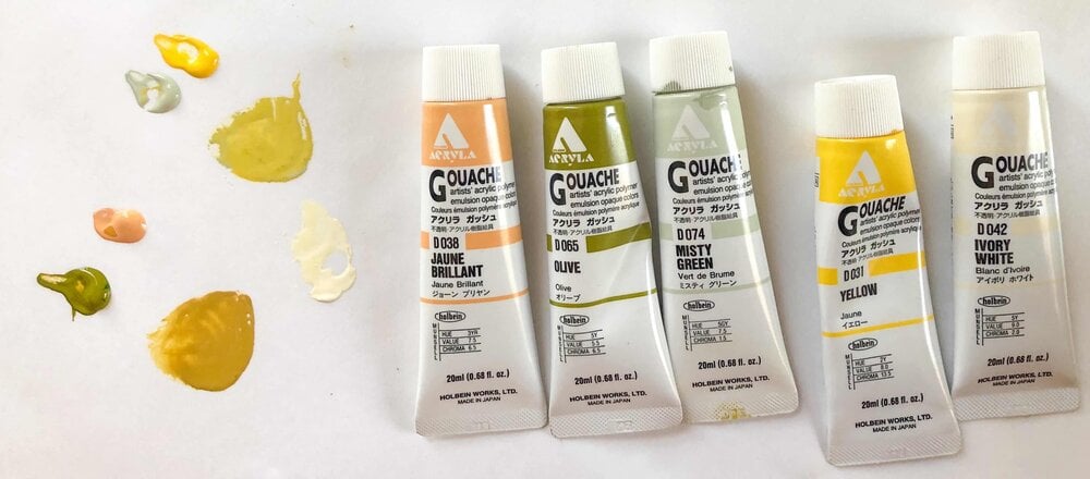 Protecting a gouache painting