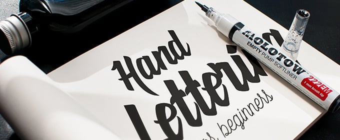 This is the title image from Creative Market's Hand Lettering for Beginners course.