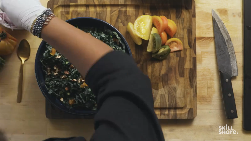 Compose a salad of many flavors that will make a strong base for this fabulous tropical guava dressing.