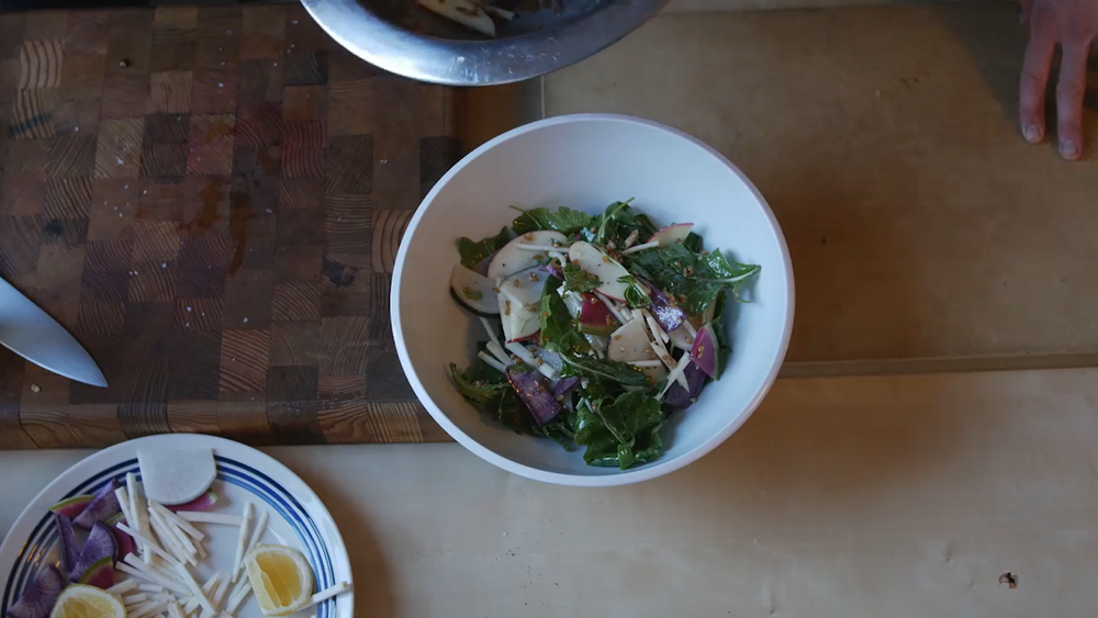 A composed salad is the perfect base for a hearty homemade dressing.