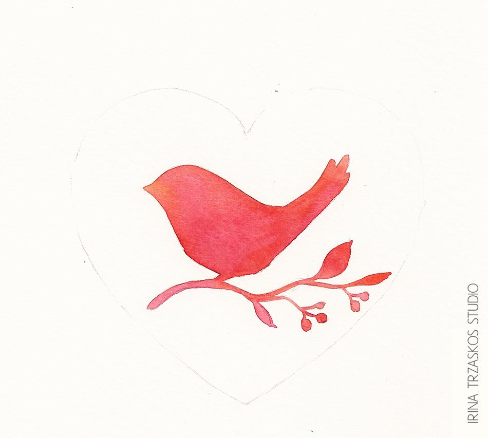 watercolor card