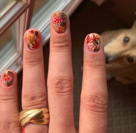 Image via Instagram Nothing says fall like foliage… on your nails.