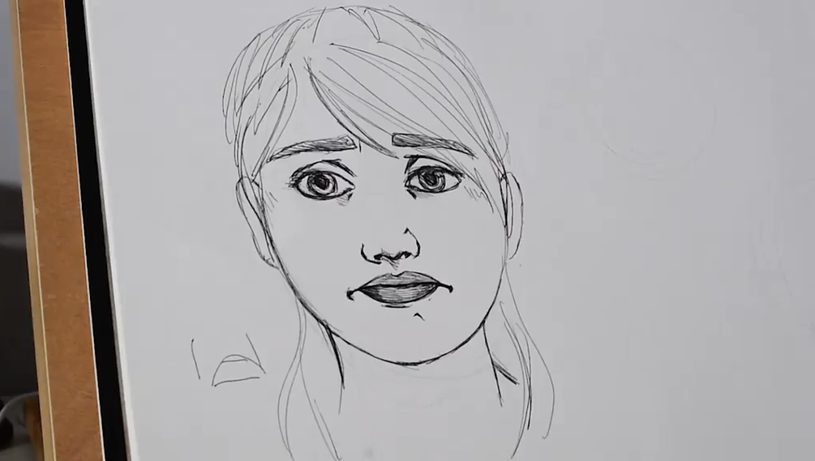 drawn face