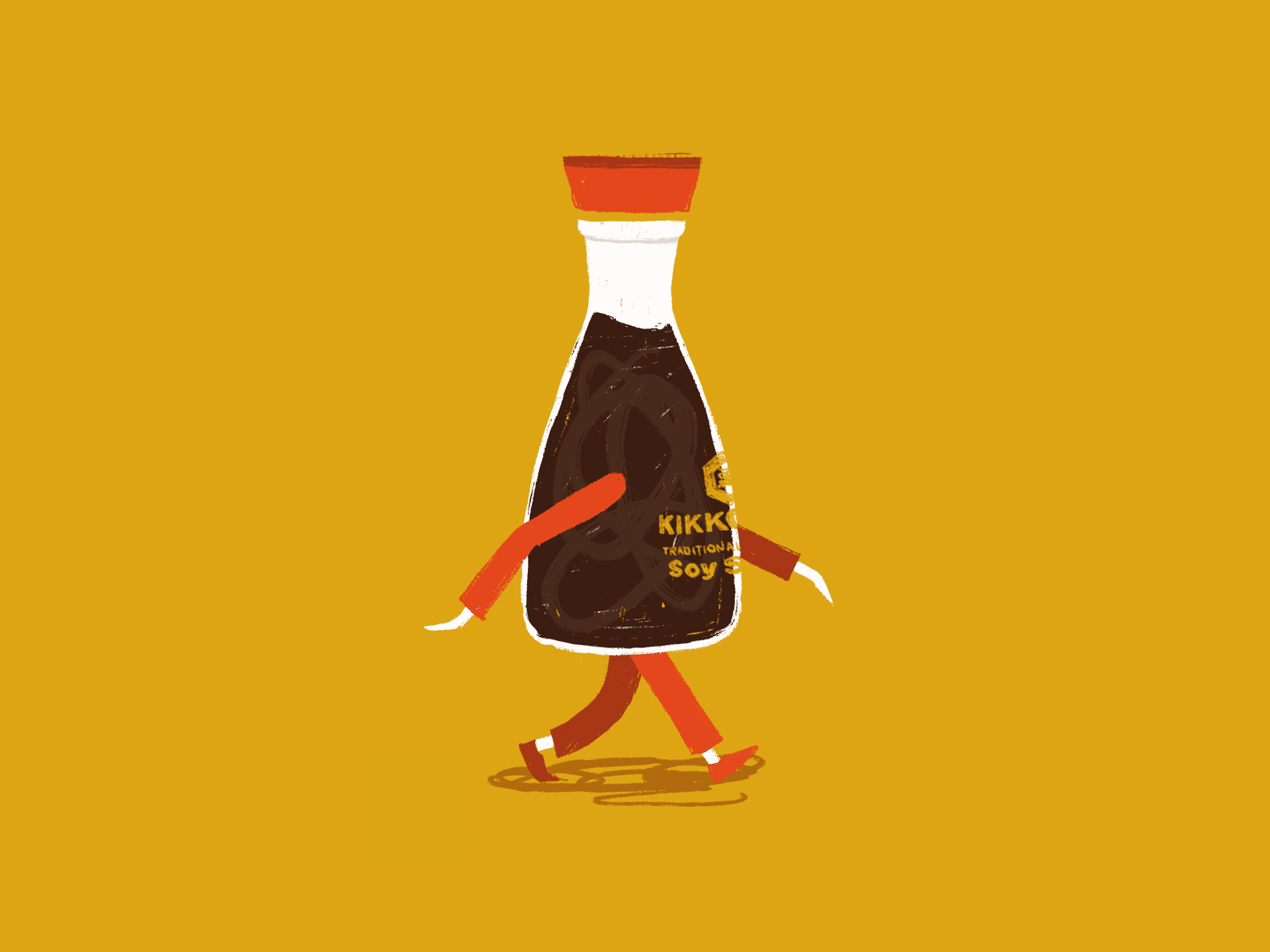 how to animate: walking soy sauce