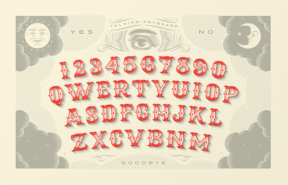 ouija board font