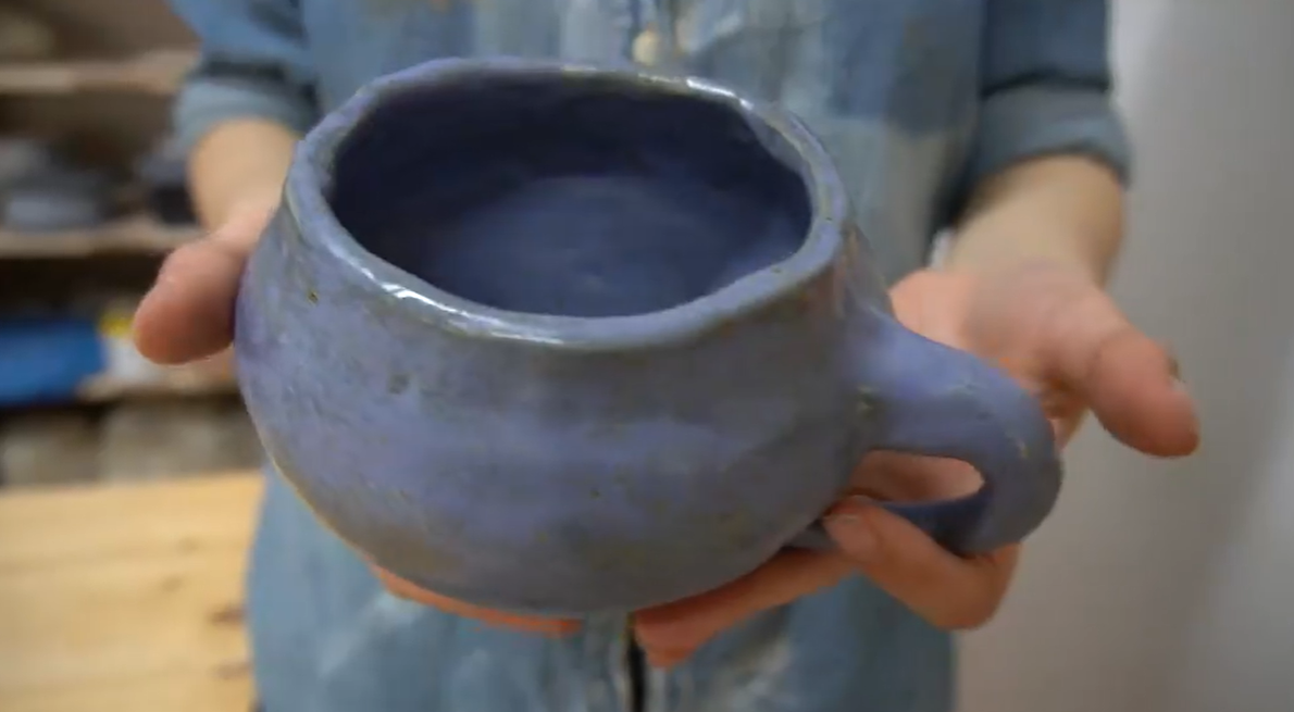 ceramics - a blue mug