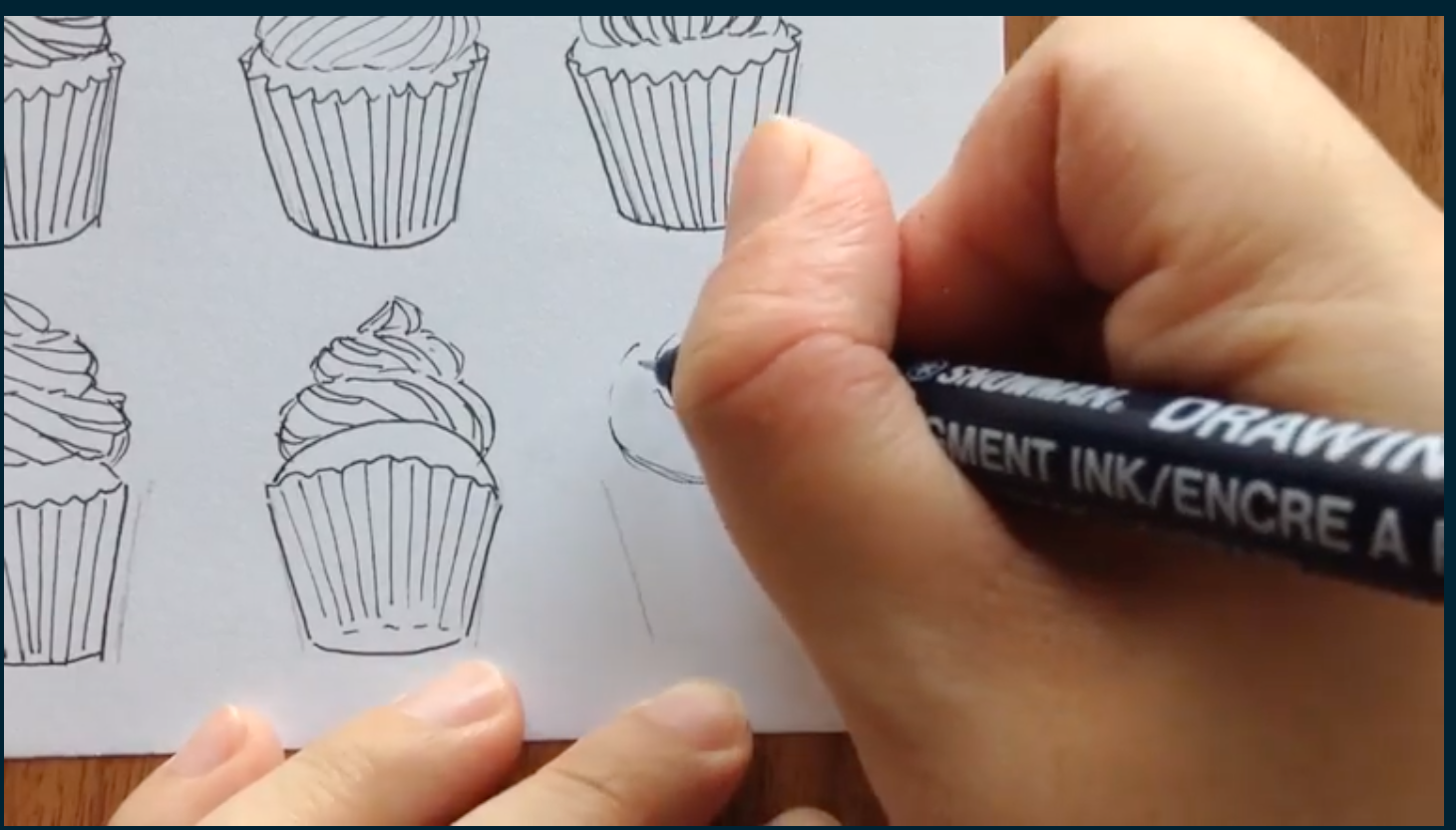 cupcake  drawing ideas for beginners