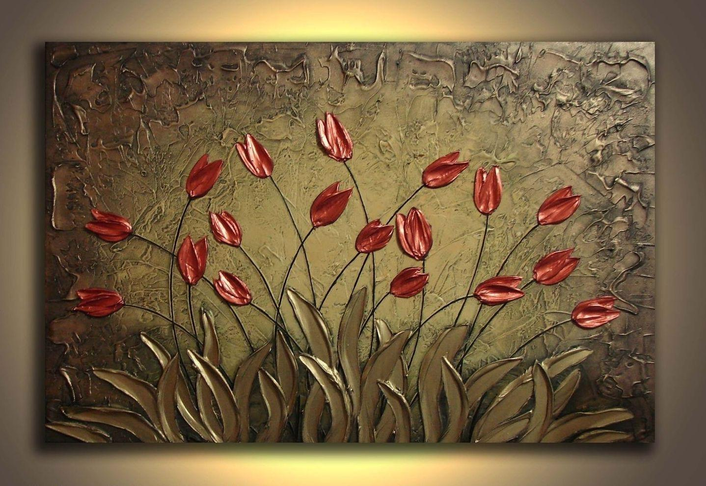 acrylic flower painting
