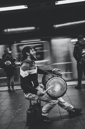 drummer in subway