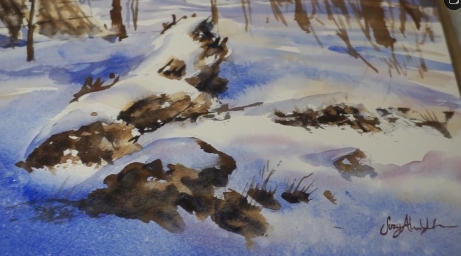 Layers of ink: Watercolor Snow Scene Tutorial