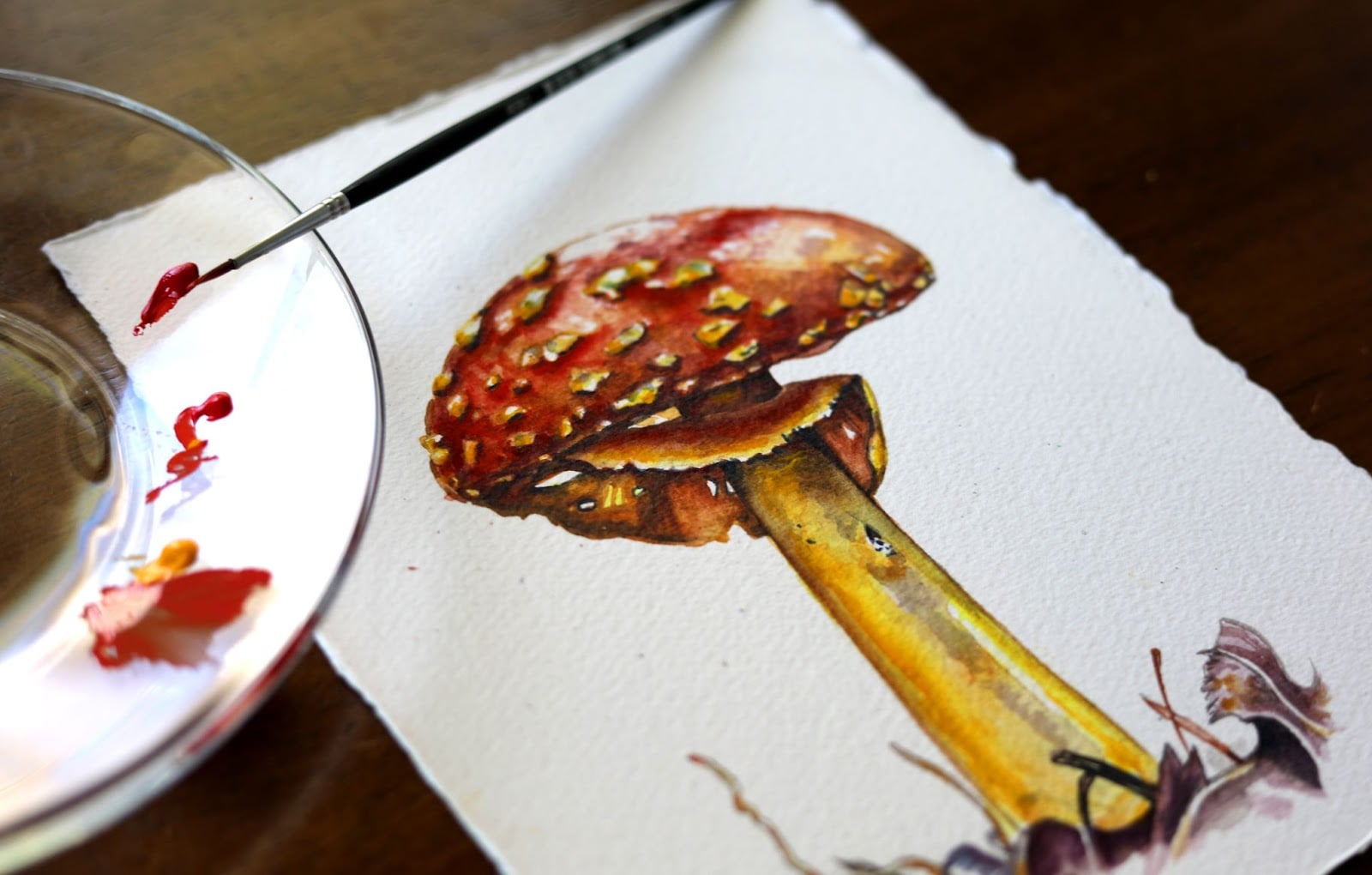 See this mushroom come to life under Skillshare Top Teacher Rosalie Haizlett's expert hand.