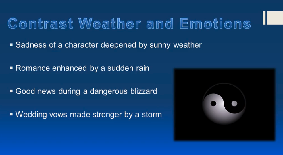 how you can use weather in your writing