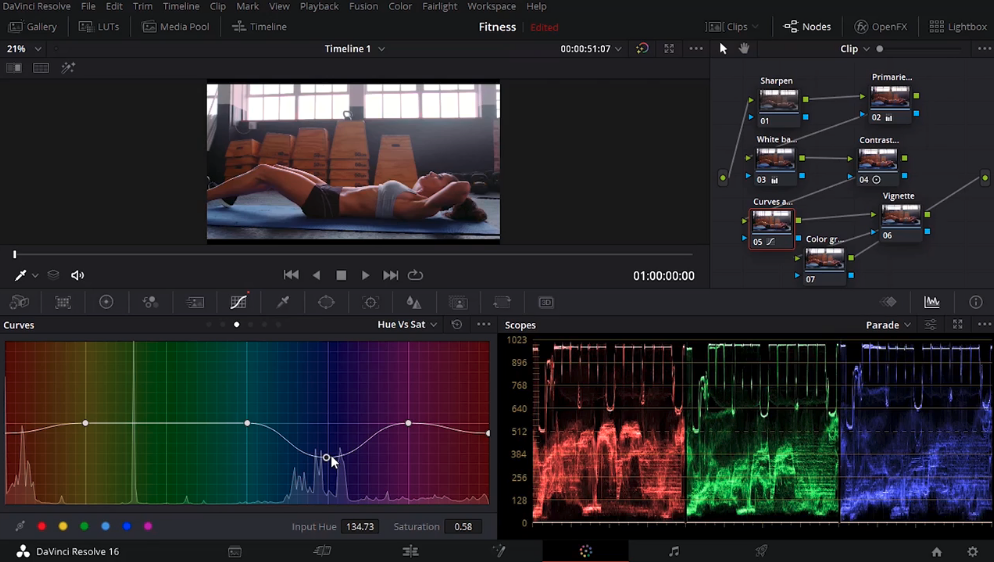 editing using DaVinci