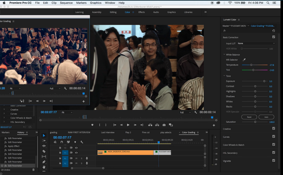 editing on premiere pro