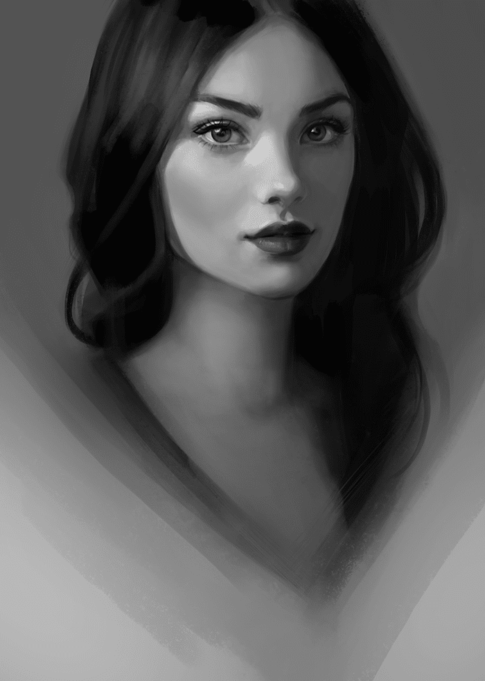 painting of lady