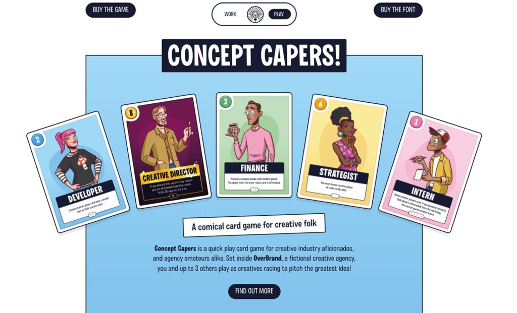 A screenshot from the website conceptcapers.com