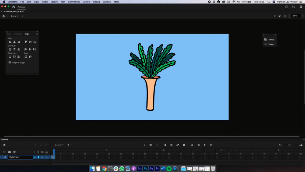 adobe animate of plant