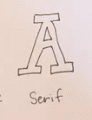 serifs on block letters