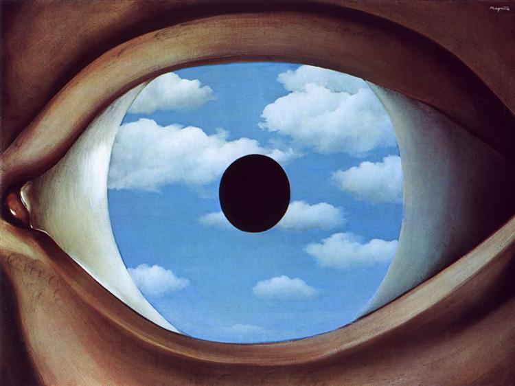 “The False Mirror” by Magritte